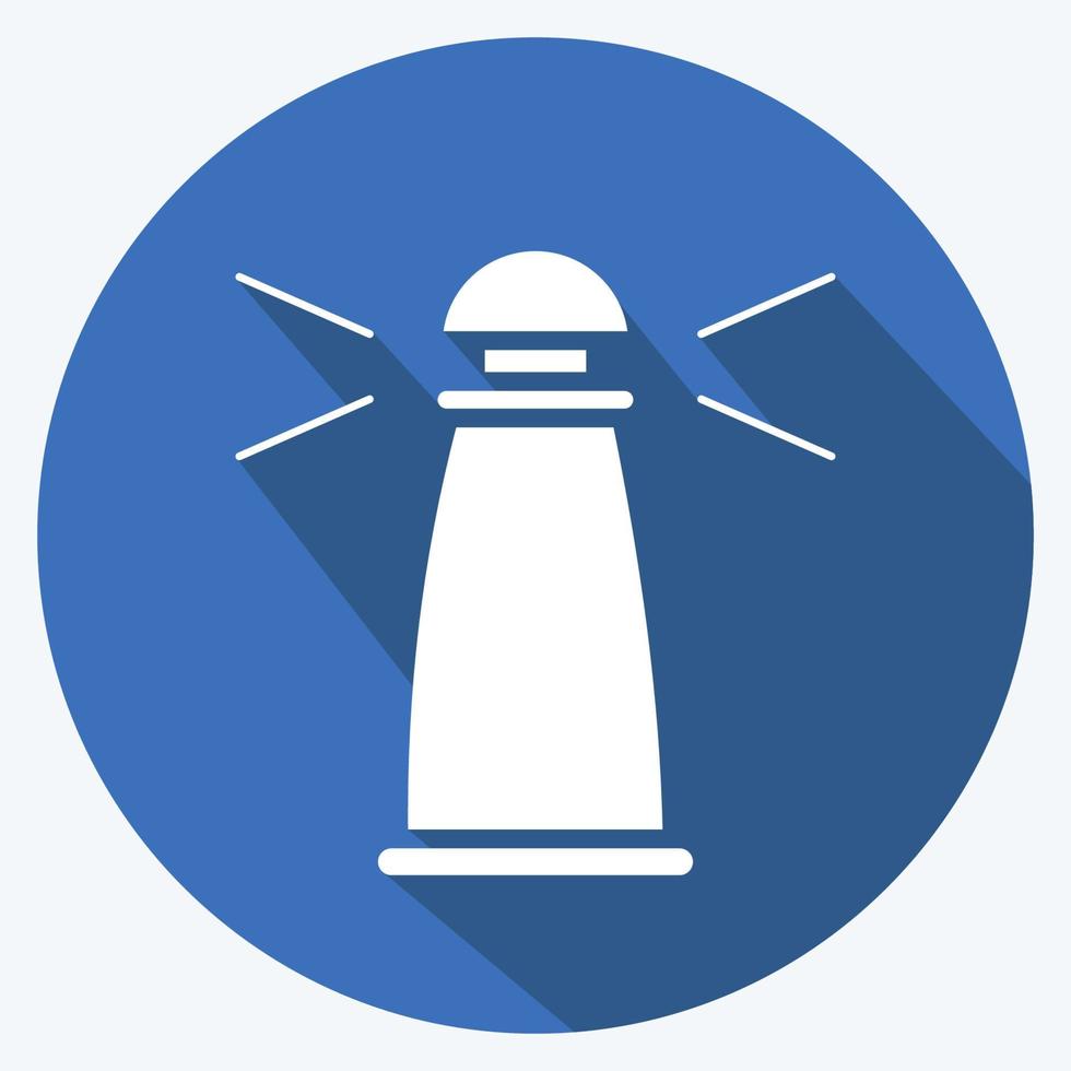 Icon Lighthouse. suitable for education symbol. long shadow style. simple design editable. design template vector. simple illustration vector