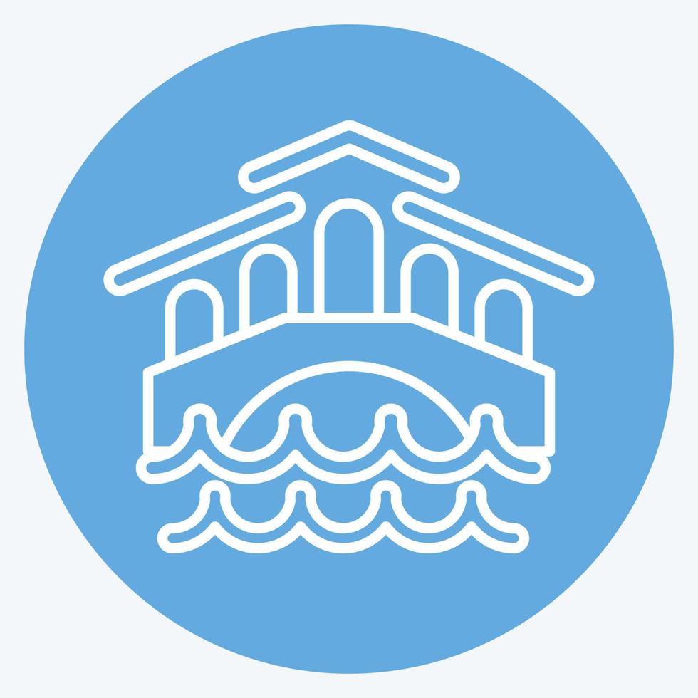 icono de venecia. adecuado para el símbolo de la educación. estilo de ojos azules. diseño simple editable. vector de plantilla de diseño. ilustración sencilla