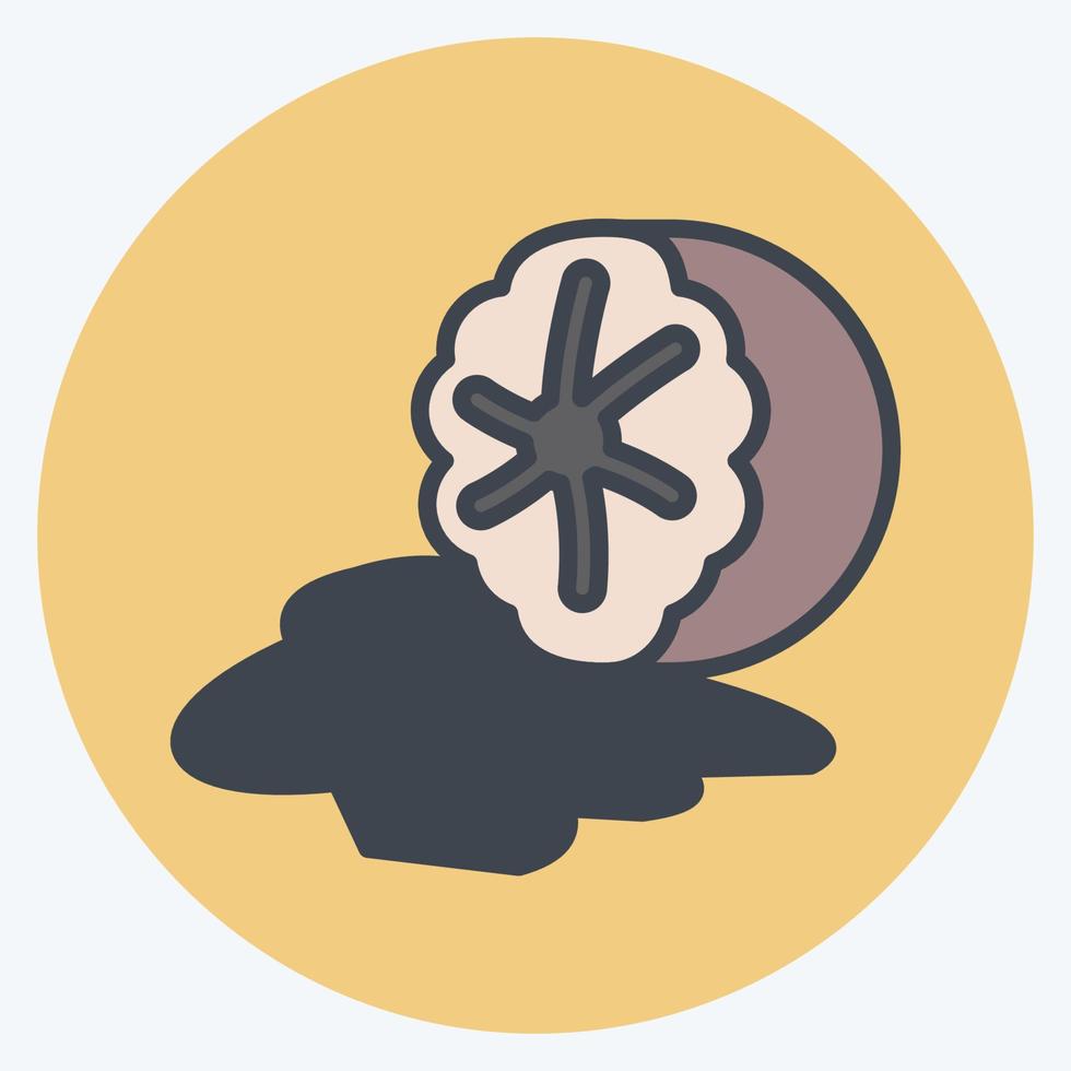 Icon Nutmeg. suitable for Nuts symbol. color mate style. simple design editable. design template vector. simple illustration vector