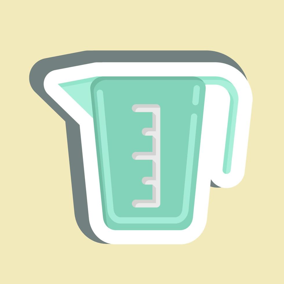 Sticker Measuring Cup. suitable for education symbol. simple design editable. design template vector. simple illustration vector