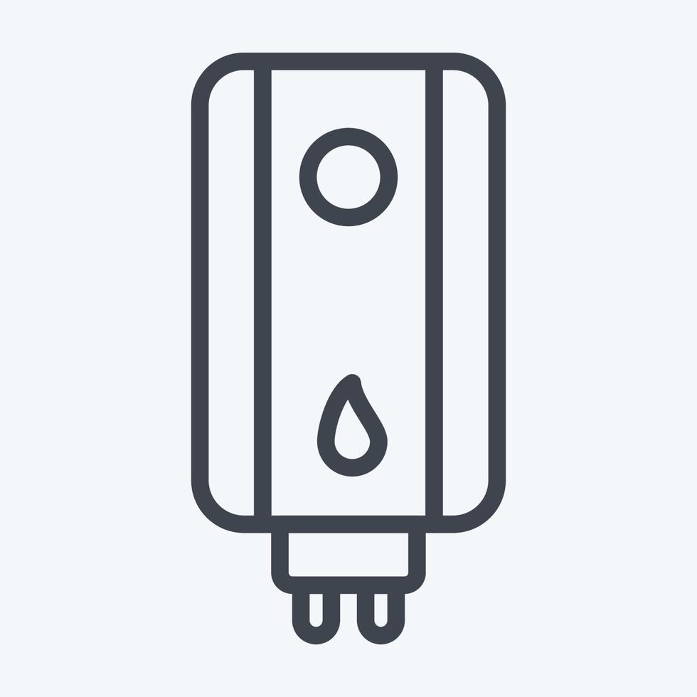Icon Water Heater. suitable for Kitchen Appliances symbol. line style. simple design editable. design template vector. simple illustration vector