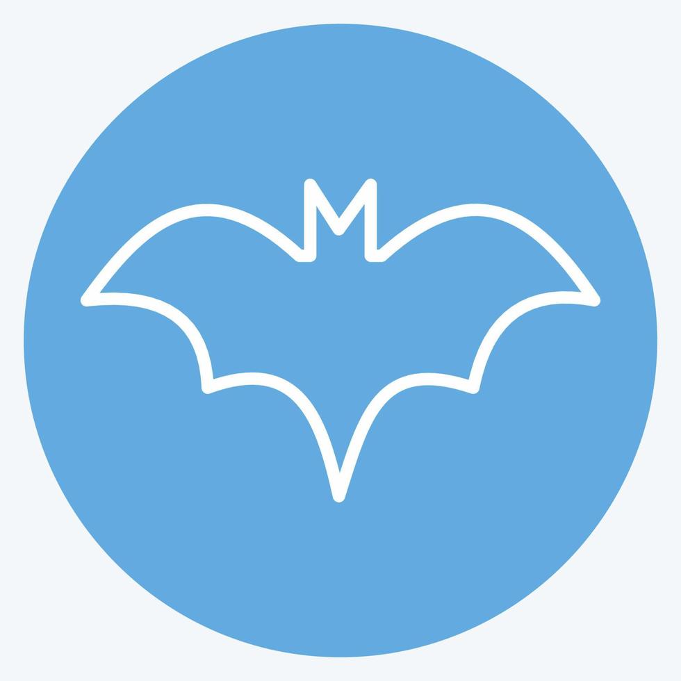 Icon Bat. suitable for Halloween symbol. blue eyes style. simple design editable. design template vector. simple illustration vector