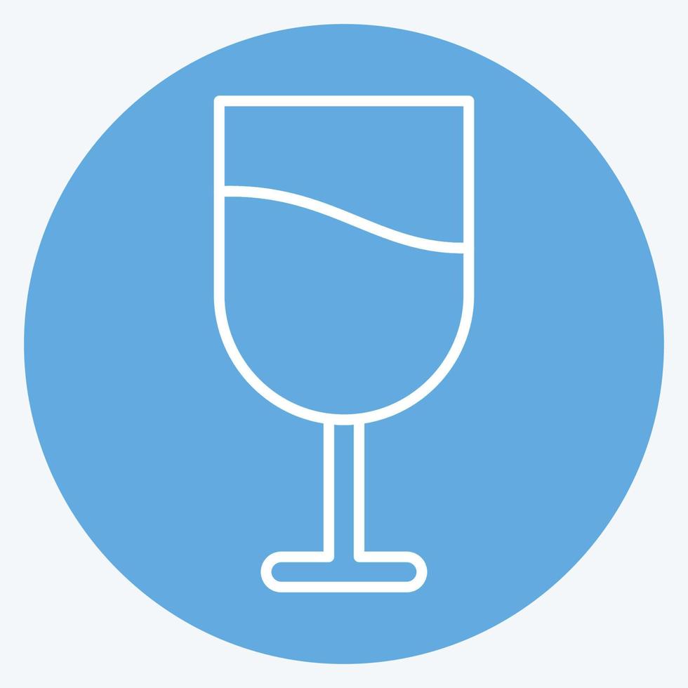 Icon Wine. suitable for education symbol. blue eyes style. simple design editable. design template vector. simple illustration vector