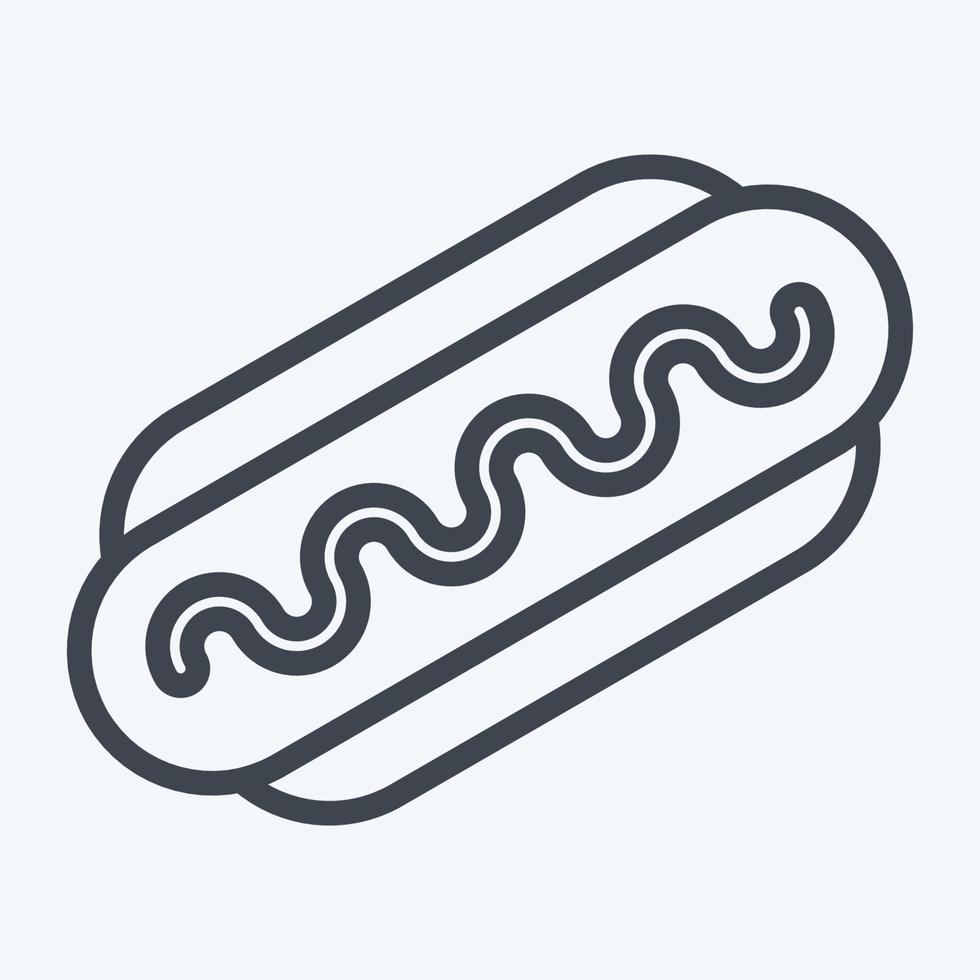 Icon Bratwurst. suitable for education symbol. line style. simple design editable. design template vector. simple illustration vector
