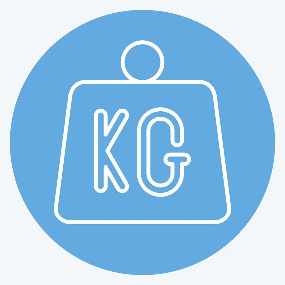 Icon Weight. suitable for education symbol. blue eyes style. simple design editable. design template vector. simple illustration vector