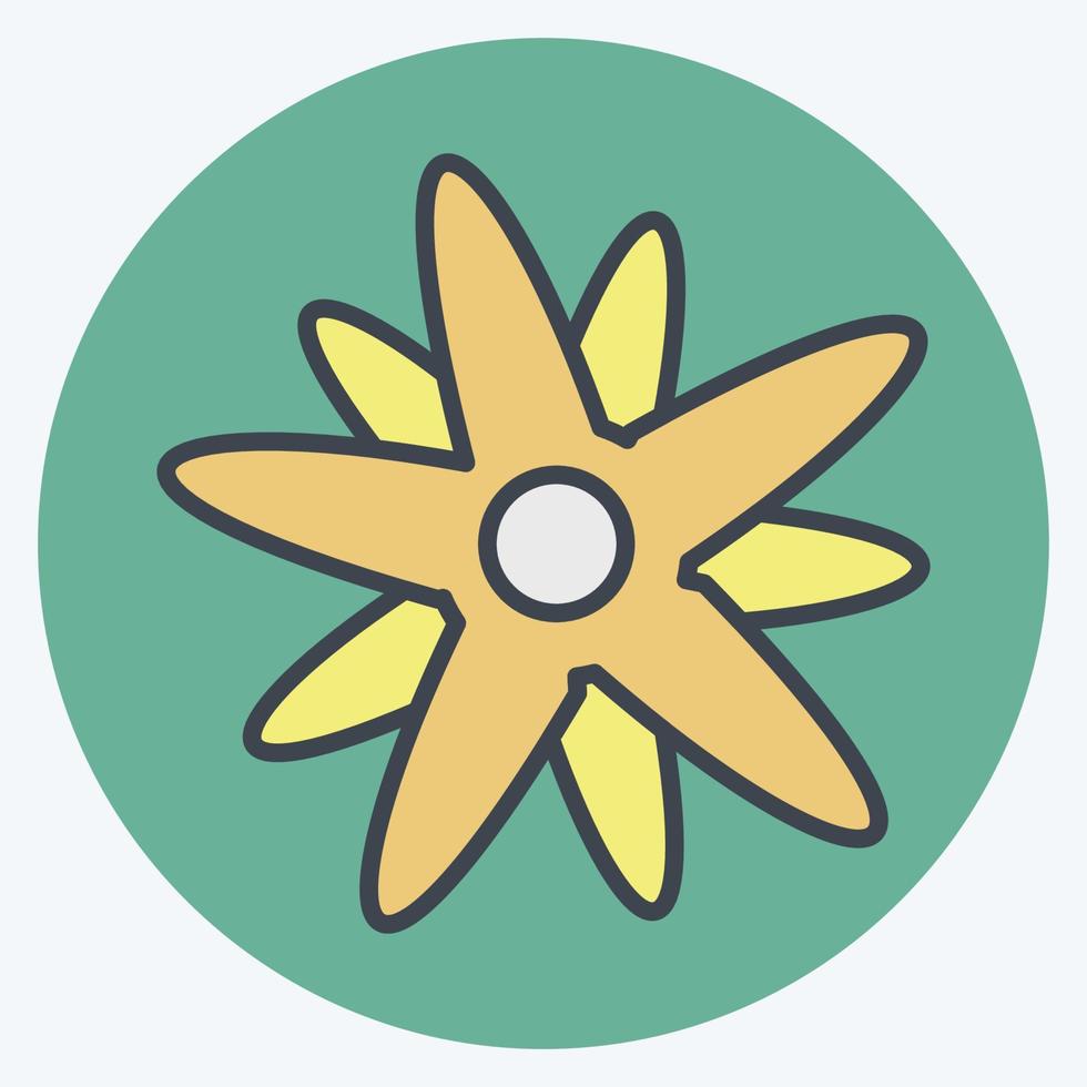 Icon Edelweiss. suitable for education symbol. color mate style. simple design editable. design template vector. simple illustration vector