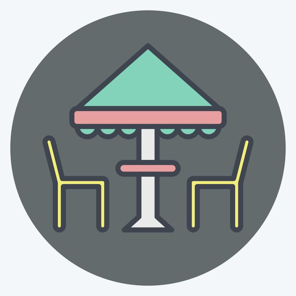 Icon Tent. suitable for City Park symbol. color mate style. simple design editable. design template vector. simple illustration vector