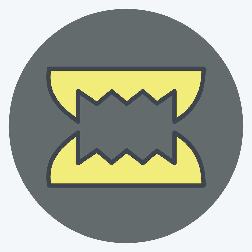 Icon Teeth. suitable for Halloween symbol. color mate style. simple design editable. design template vector. simple illustration vector