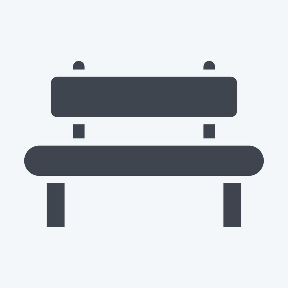 Icon Bench. suitable for City Park symbol. glyph style. simple design editable. design template vector. simple illustration vector