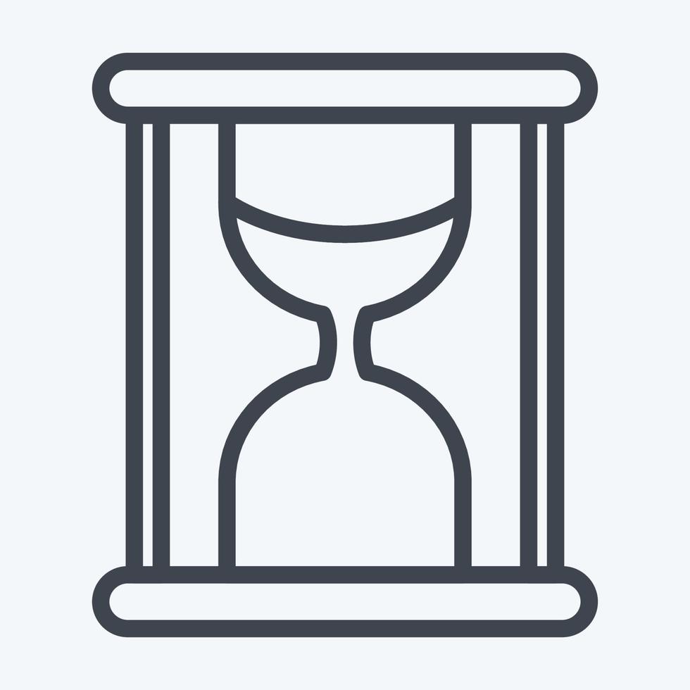 Icon Sandglass. suitable for education symbol. line style. simple design editable. design template vector. simple illustration vector