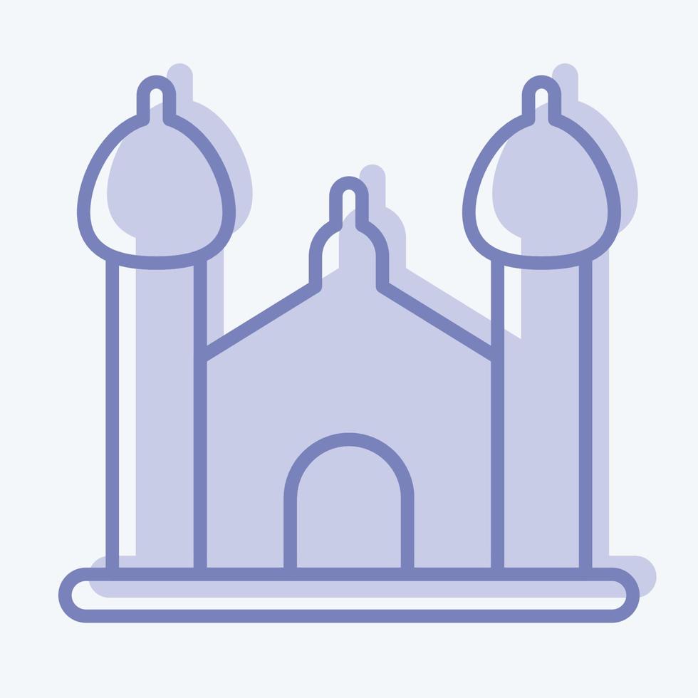 sinagoga de iconos. adecuado para el símbolo de la educación. estilo de dos tonos. diseño simple editable. vector de plantilla de diseño. ilustración sencilla