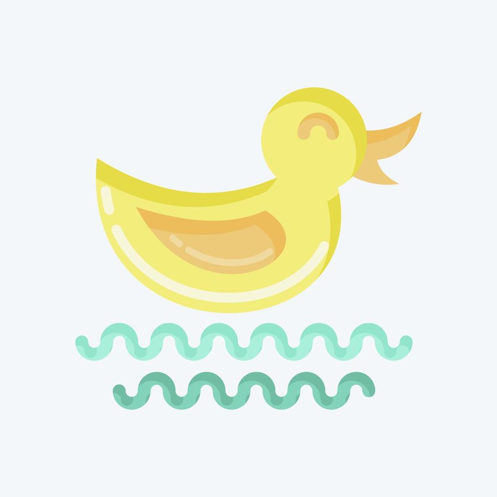 pato icono. adecuado para el símbolo del parque de la ciudad. estilo plano diseño simple editable. vector de plantilla de diseño. ilustración sencilla