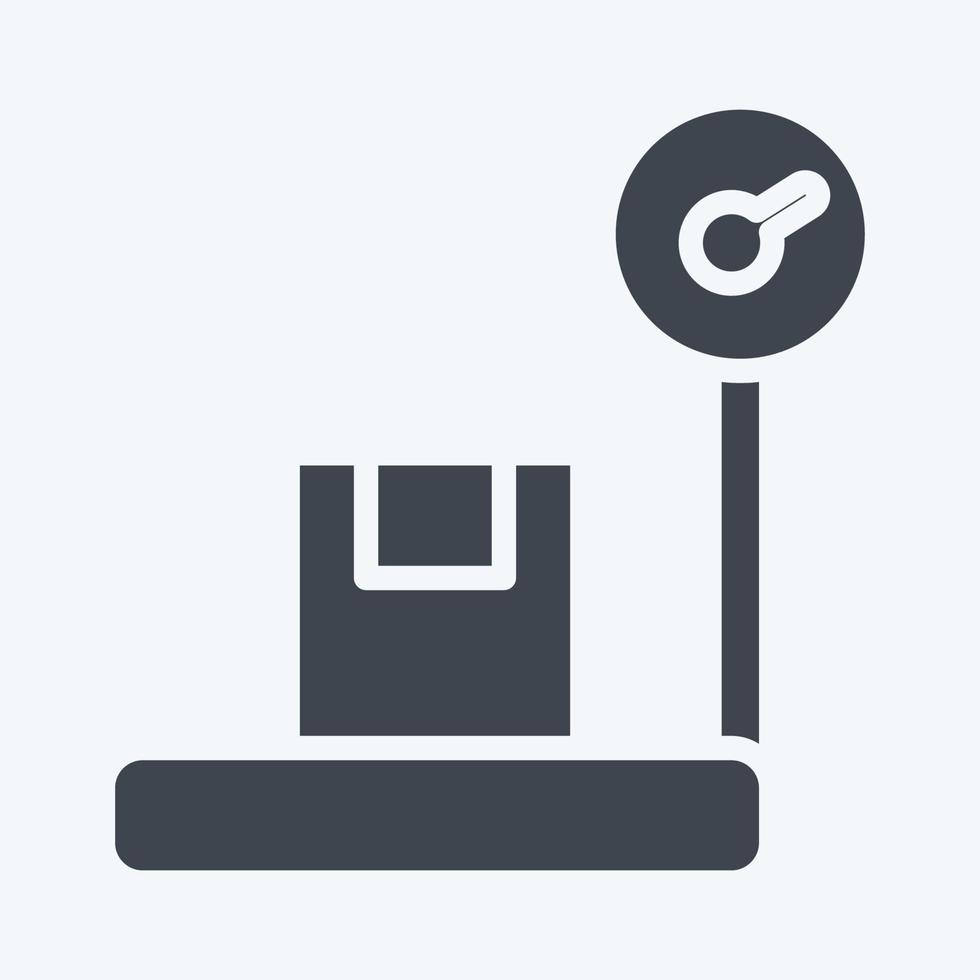 Icon Platform Scale. suitable for education symbol. glyph style. simple design editable. design template vector. simple illustration vector