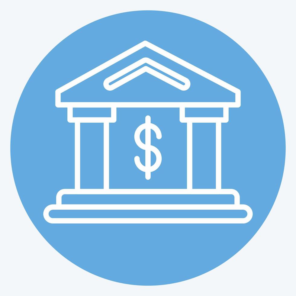 Icon Bank. suitable for education symbol. blue eyes style. simple design editable. design template vector. simple illustration vector