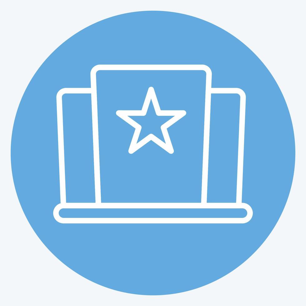 Icon Hotel. suitable for education symbol. blue eyes style. simple design editable. design template vector. simple illustration vector