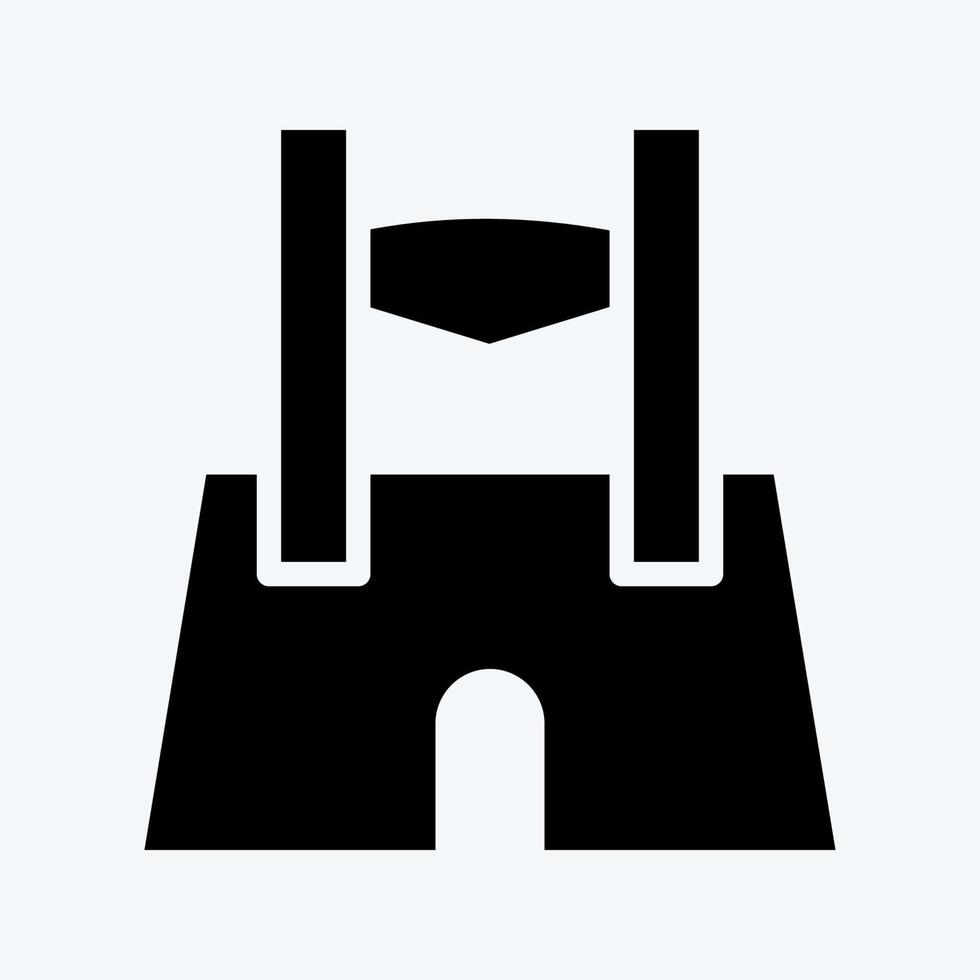 Icon Lederhose. suitable for education symbol. glyph style. simple design editable. design template vector. simple illustration vector
