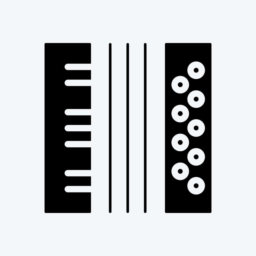 Icon Accordion. suitable for education symbol. glyph style. simple design editable. design template vector. simple illustration vector