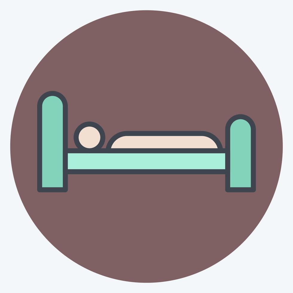 Icon Sleep. suitable for flu symbol. color mate style. simple design editable. design template vector. simple illustration vector