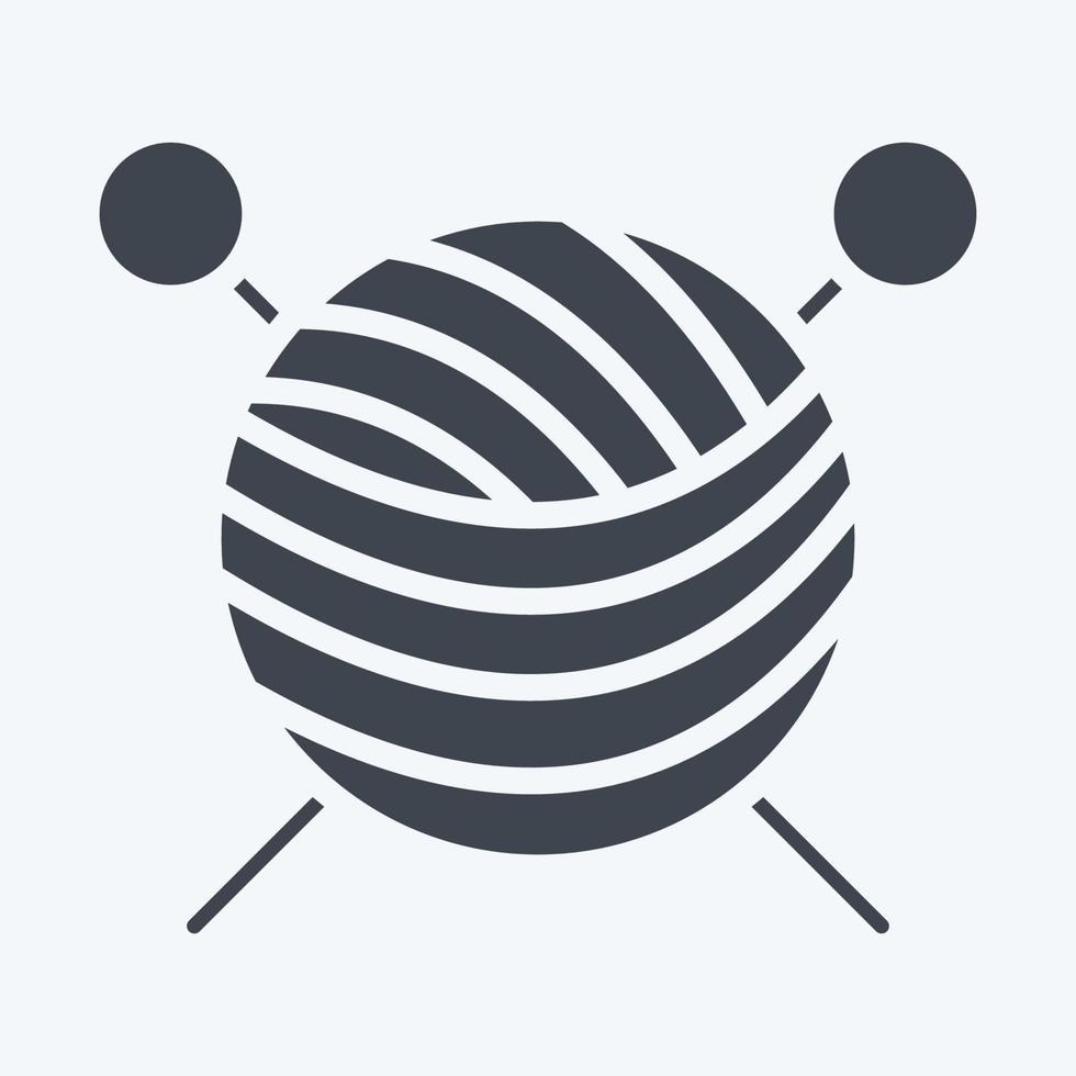 Icon Knitting. suitable for education symbol. glyph style. simple design editable. design template vector. simple illustration vector