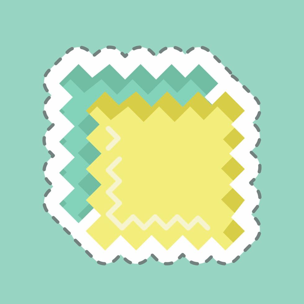 Sticker line cut Cloth. suitable for education symbol. simple design editable. design template vector. simple illustration vector