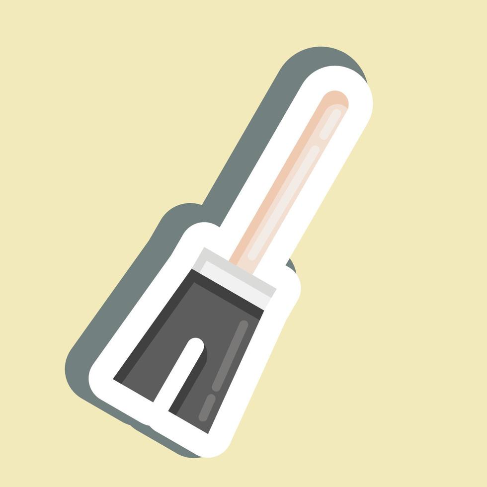 Sticker Broom. suitable for Halloween symbol. simple design editable. design template vector. simple illustration vector