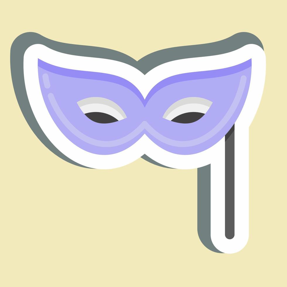 Sticker Masquerade. suitable for education symbol. simple design editable. design template vector. simple illustration vector