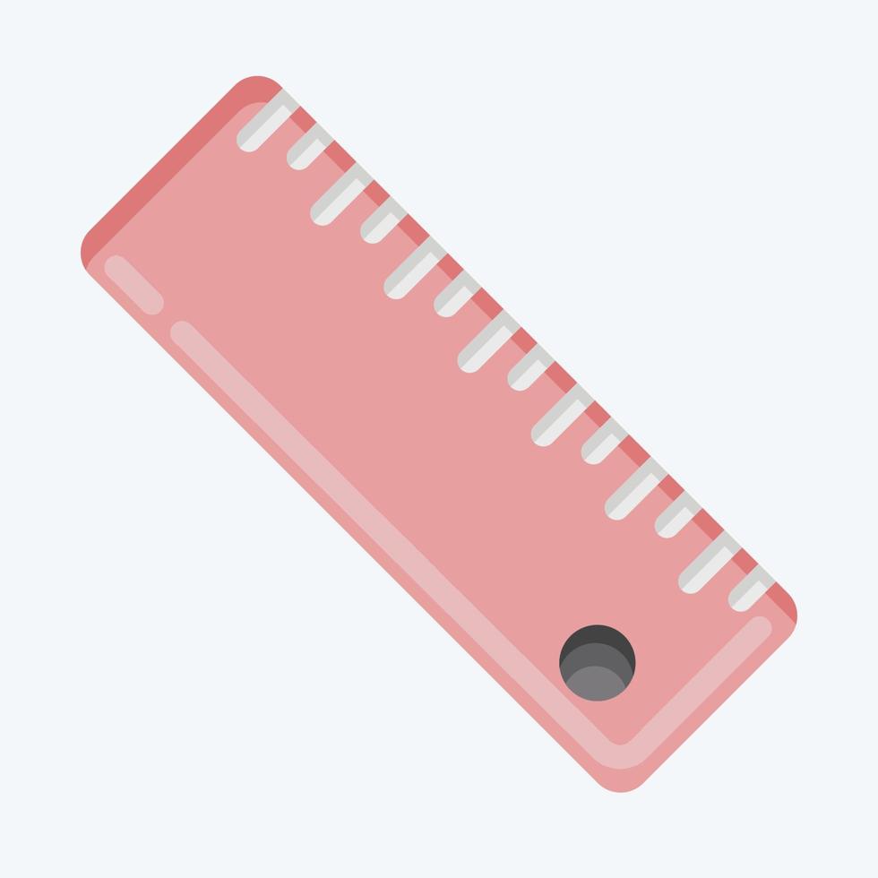 Icon Ruler. suitable for education symbol. flat style. simple design editable. design template vector. simple illustration vector