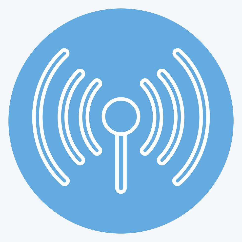 Icon WIFI. suitable for City Park symbol. blue eyes style. simple design editable. design template vector. simple illustration vector