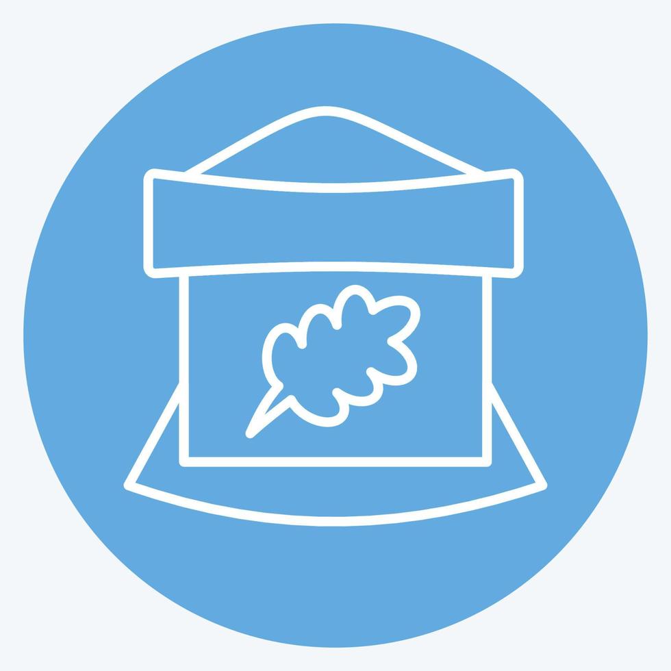 Icon Sack Of Flour. suitable for education symbol. blue eyes style. simple design editable. design template vector. simple illustration vector