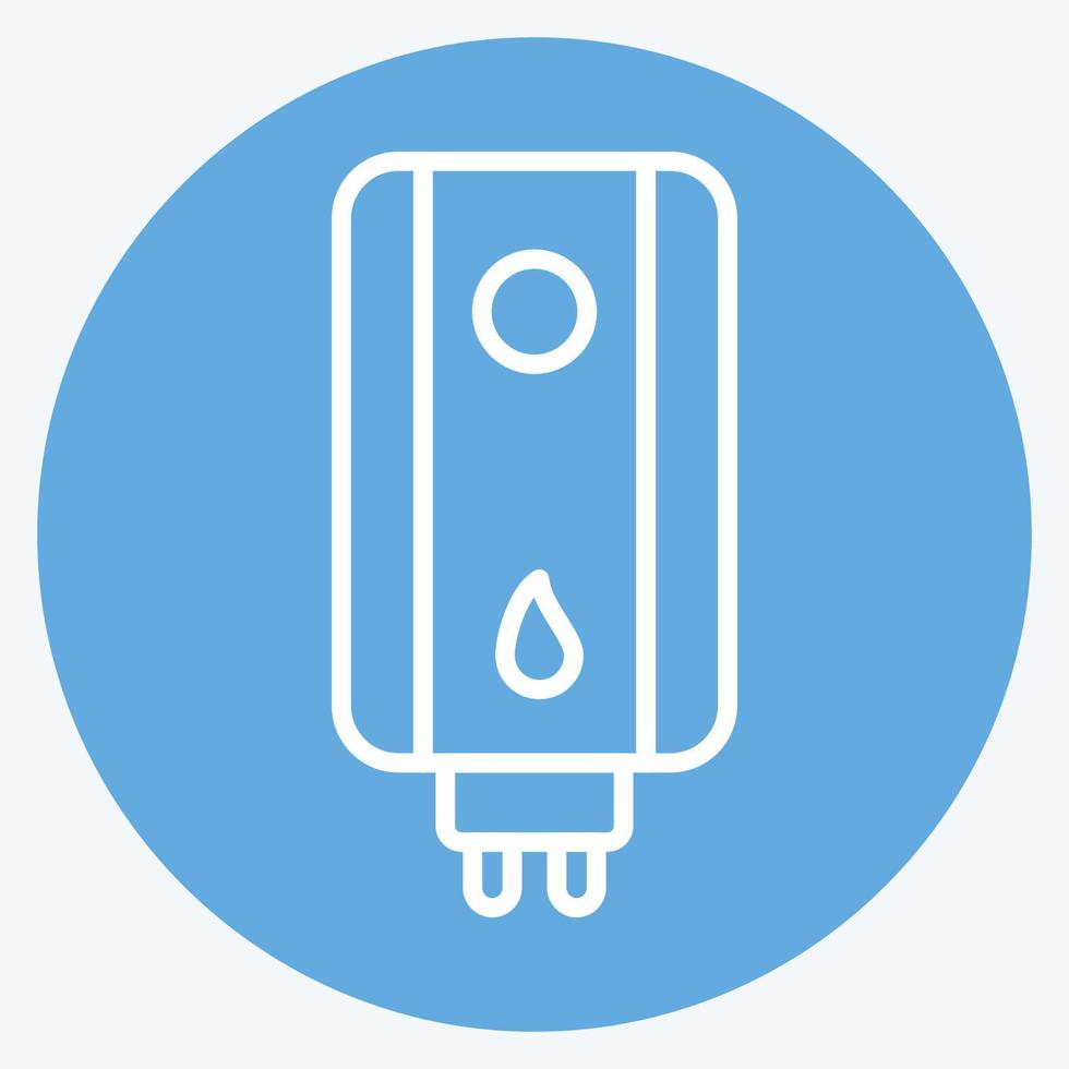 Icon Water Heater. suitable for Kitchen Appliances symbol. blue eyes style. simple design editable. design template vector. simple illustration vector