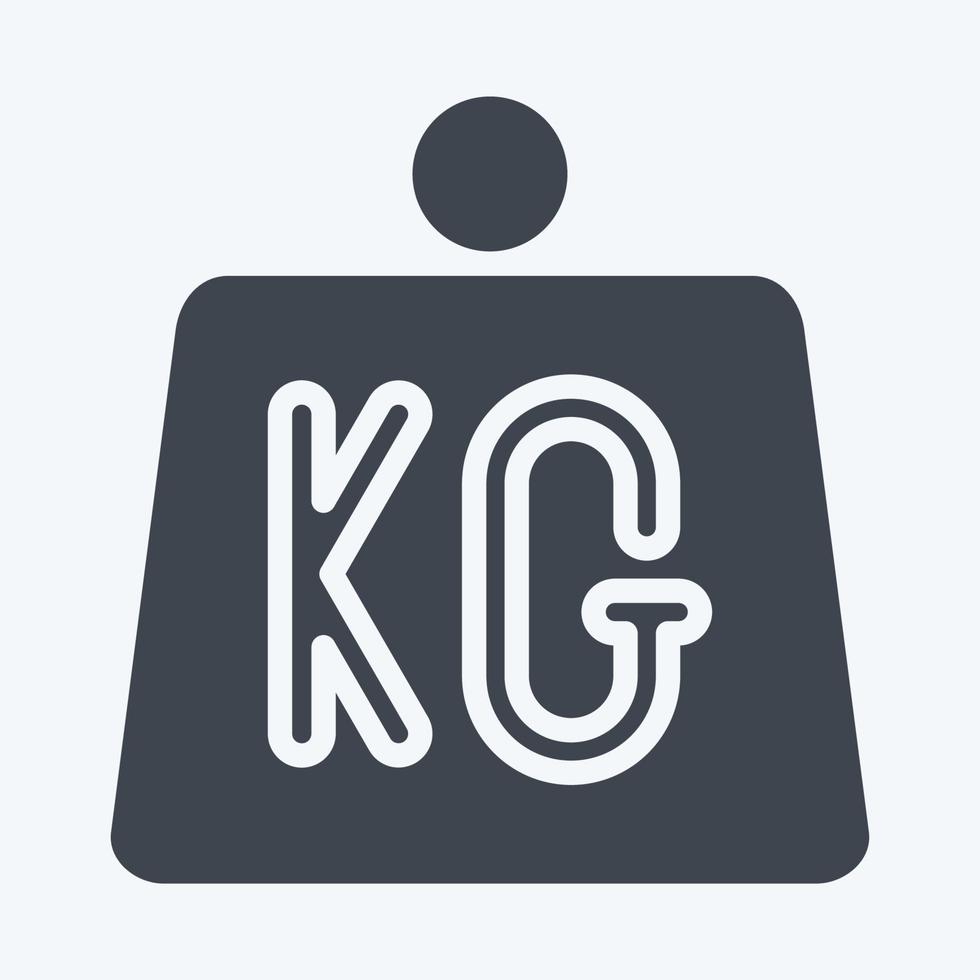 Icon Weight. suitable for education symbol. glyph style. simple design editable. design template vector. simple illustration vector
