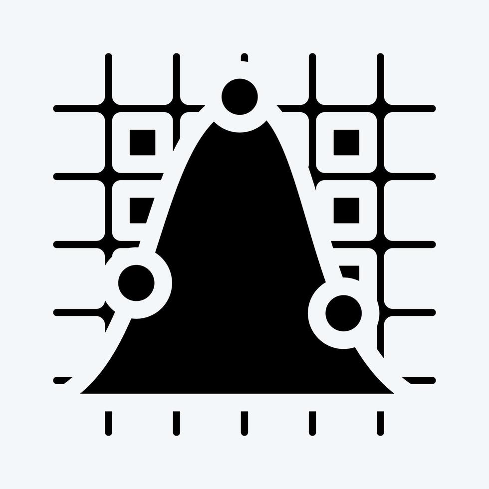 Icon Statistical Analysis. suitable for education symbol. glyph style. simple design editable. design template vector. simple illustration vector