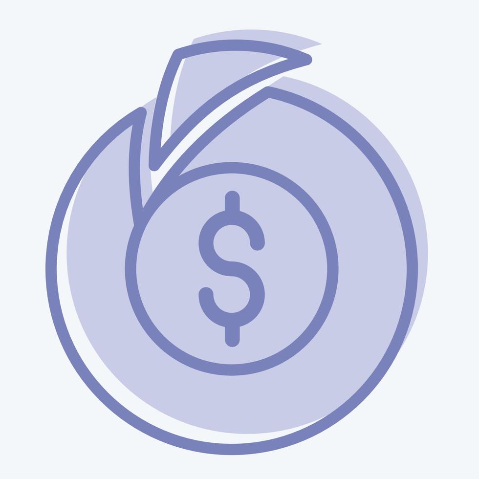 Icon Basic Income. suitable for education symbol. two tone style. simple design editable. design template vector. simple illustration vector