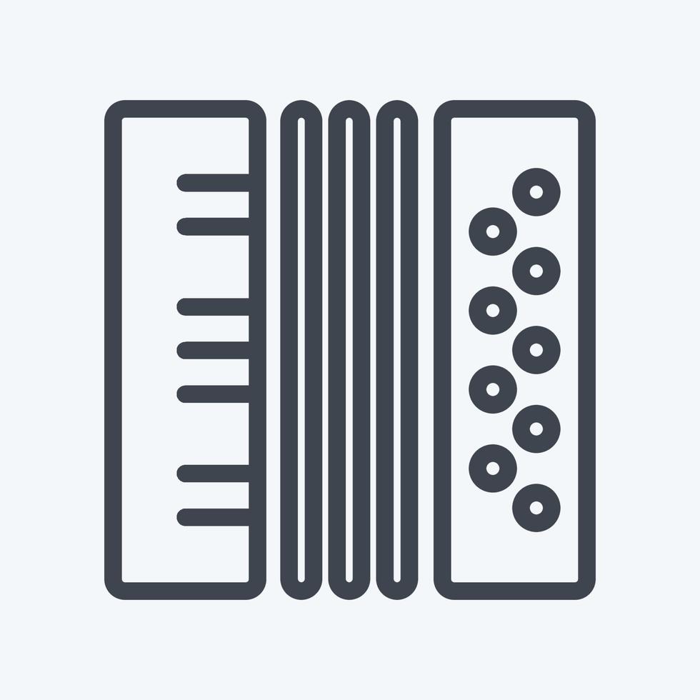 Icon Accordion. suitable for education symbol. line style. simple design editable. design template vector. simple illustration vector