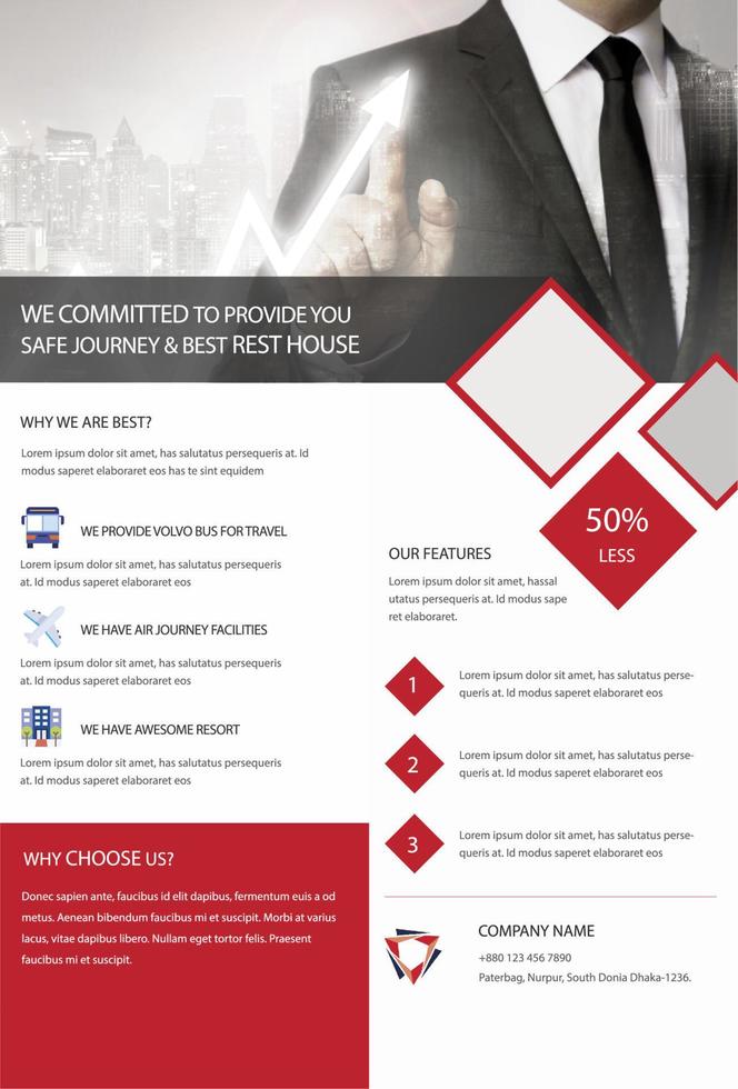 Abstract Brochure Design. Flyer Vector Template for Business and School