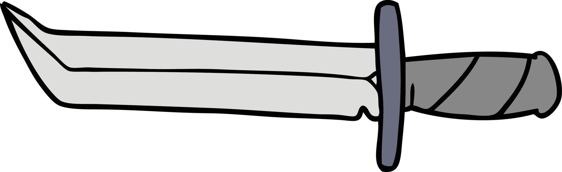 cartoon doodle of a short dagger vector