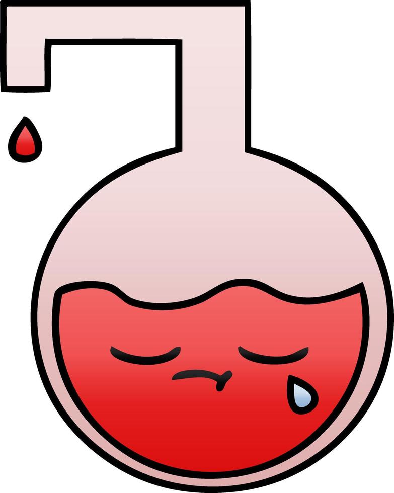 gradient shaded cartoon science experiment vector