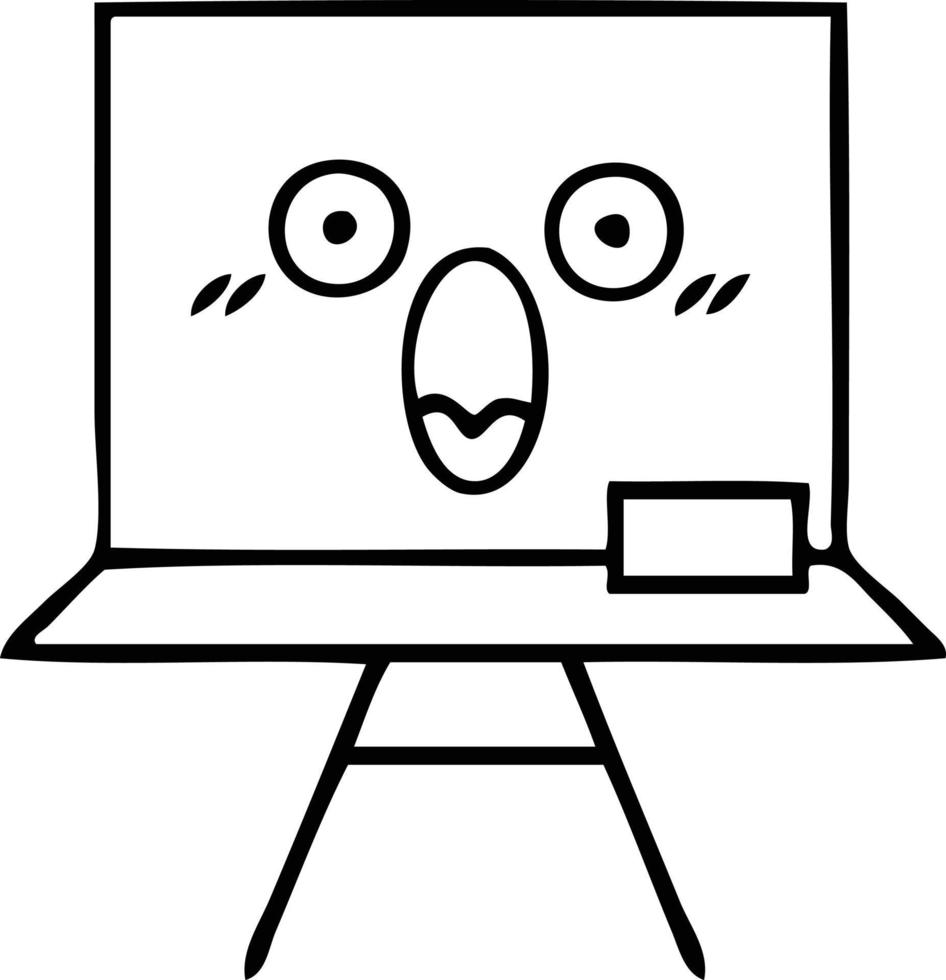 line drawing cartoon white board vector