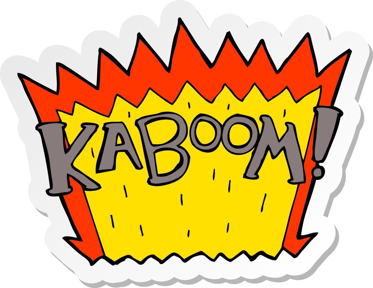 sticker of a cartoon explosion vector