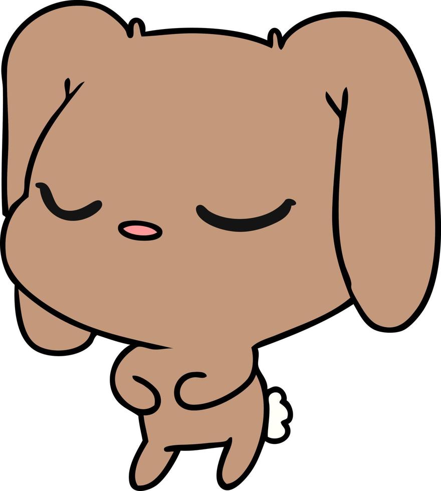 cartoon of cute kawaii bunny vector