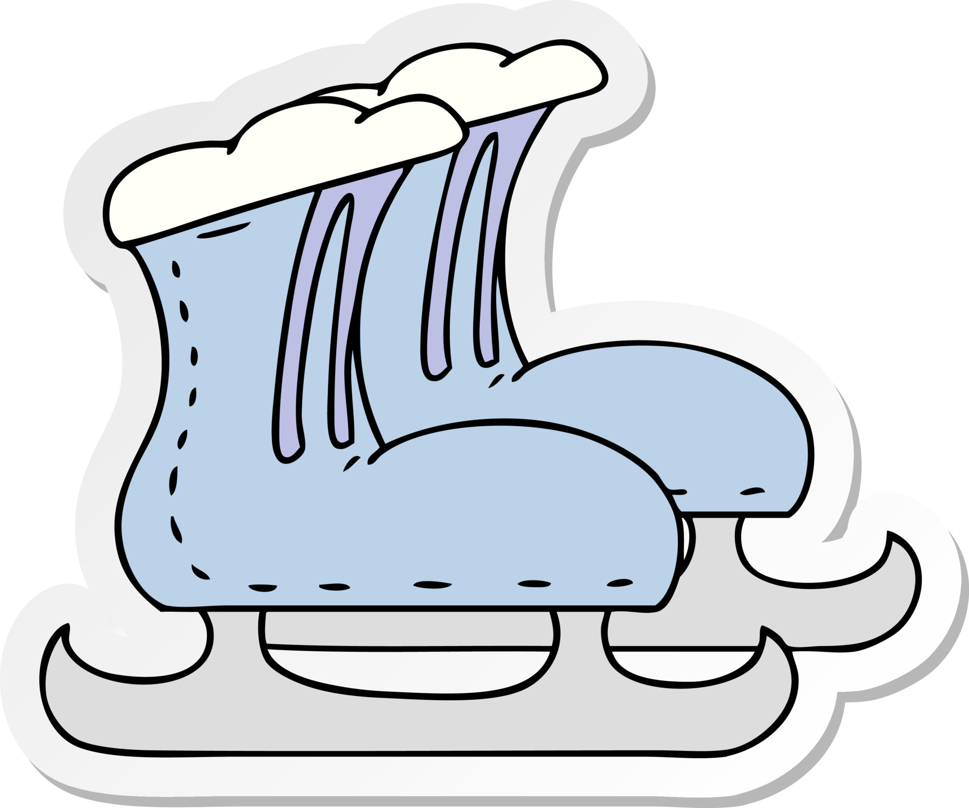 sticker cartoon doodle ice skate boots 10373949 Vector Art at Vecteezy