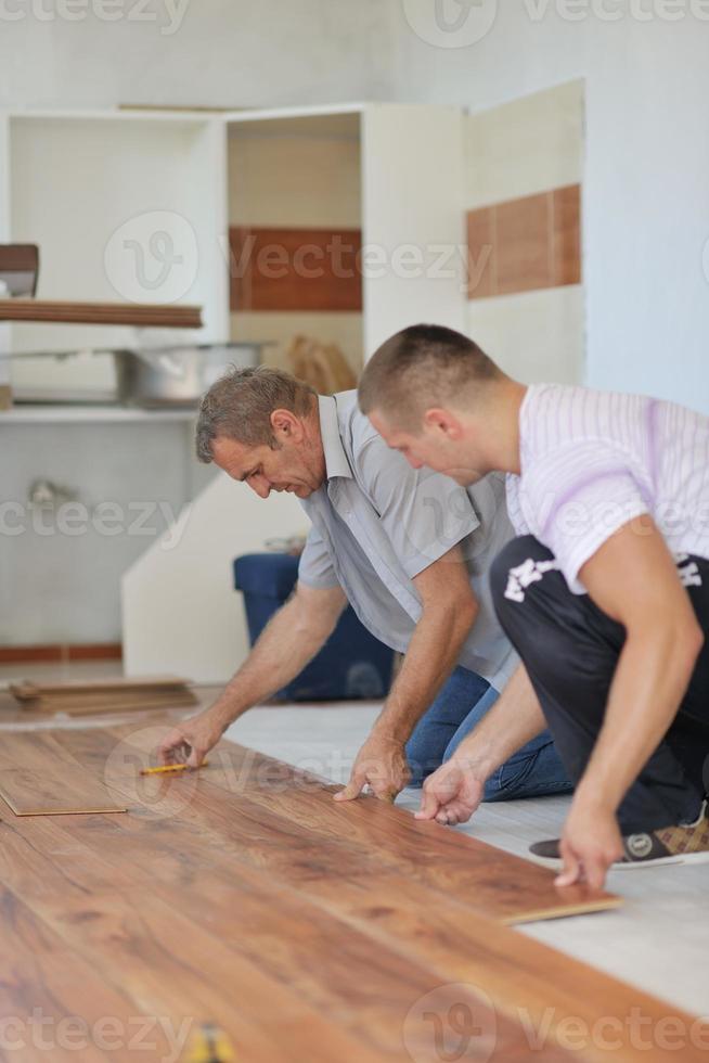 Installing laminate flooring photo