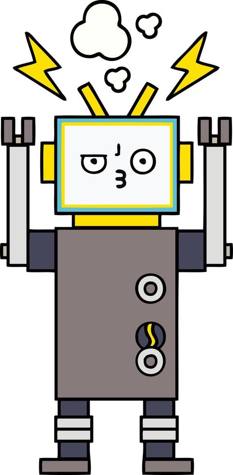 cute cartoon robot vector