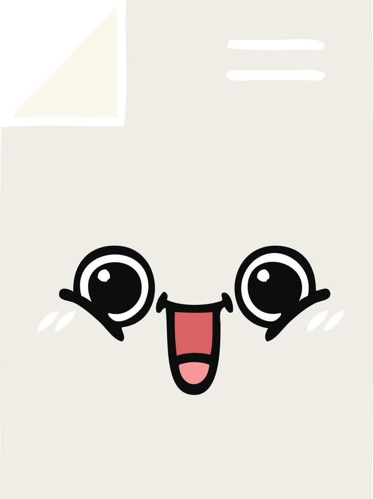 flat color retro cartoon sheet of paper vector