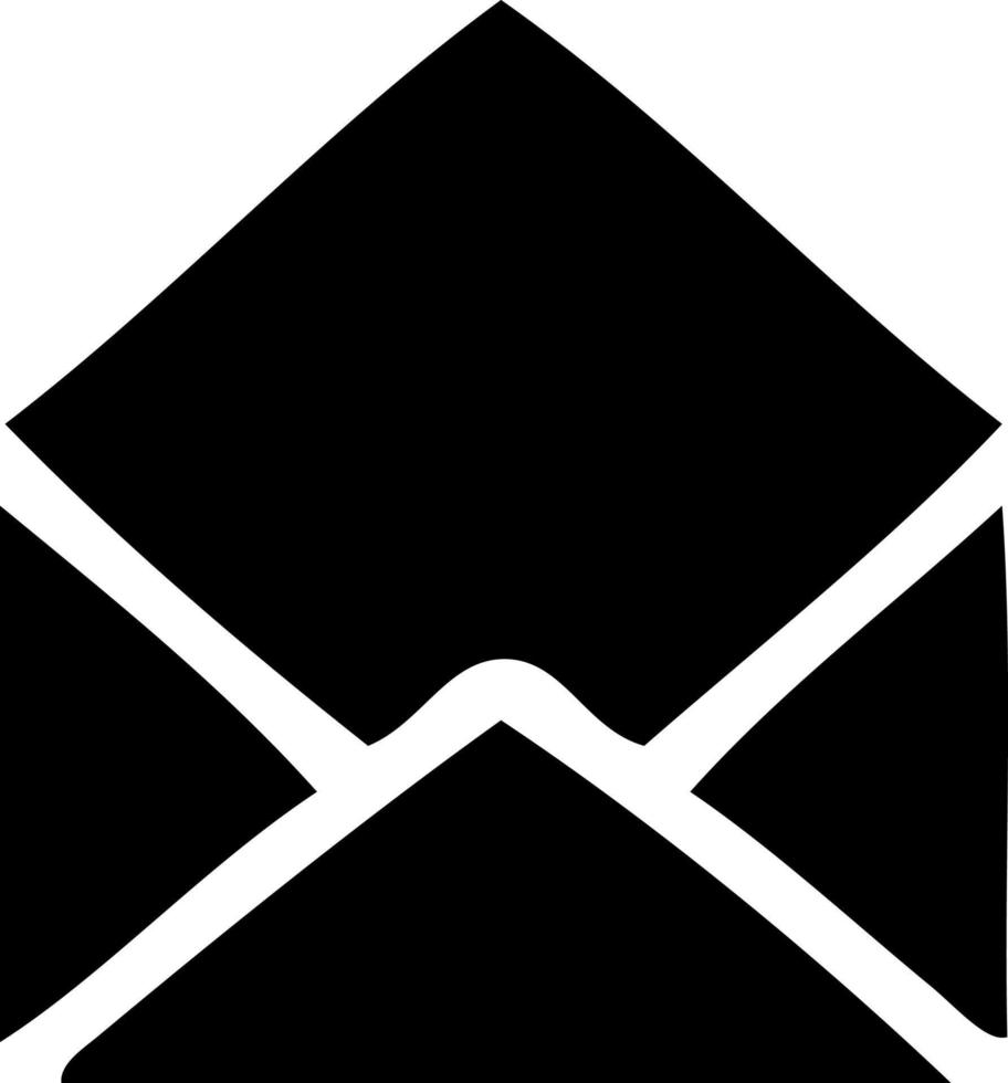 flat symbol paper envelope vector