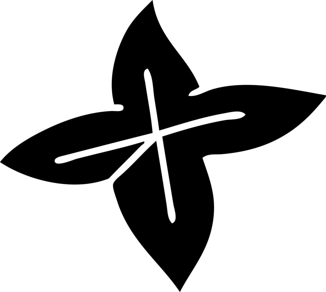flat symbol autumn leaf vector