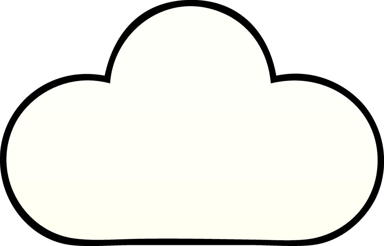 gradient shaded cartoon white cloud vector