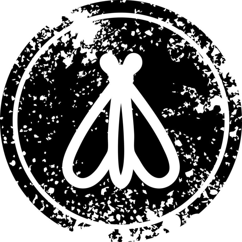 flying insect distressed icon vector