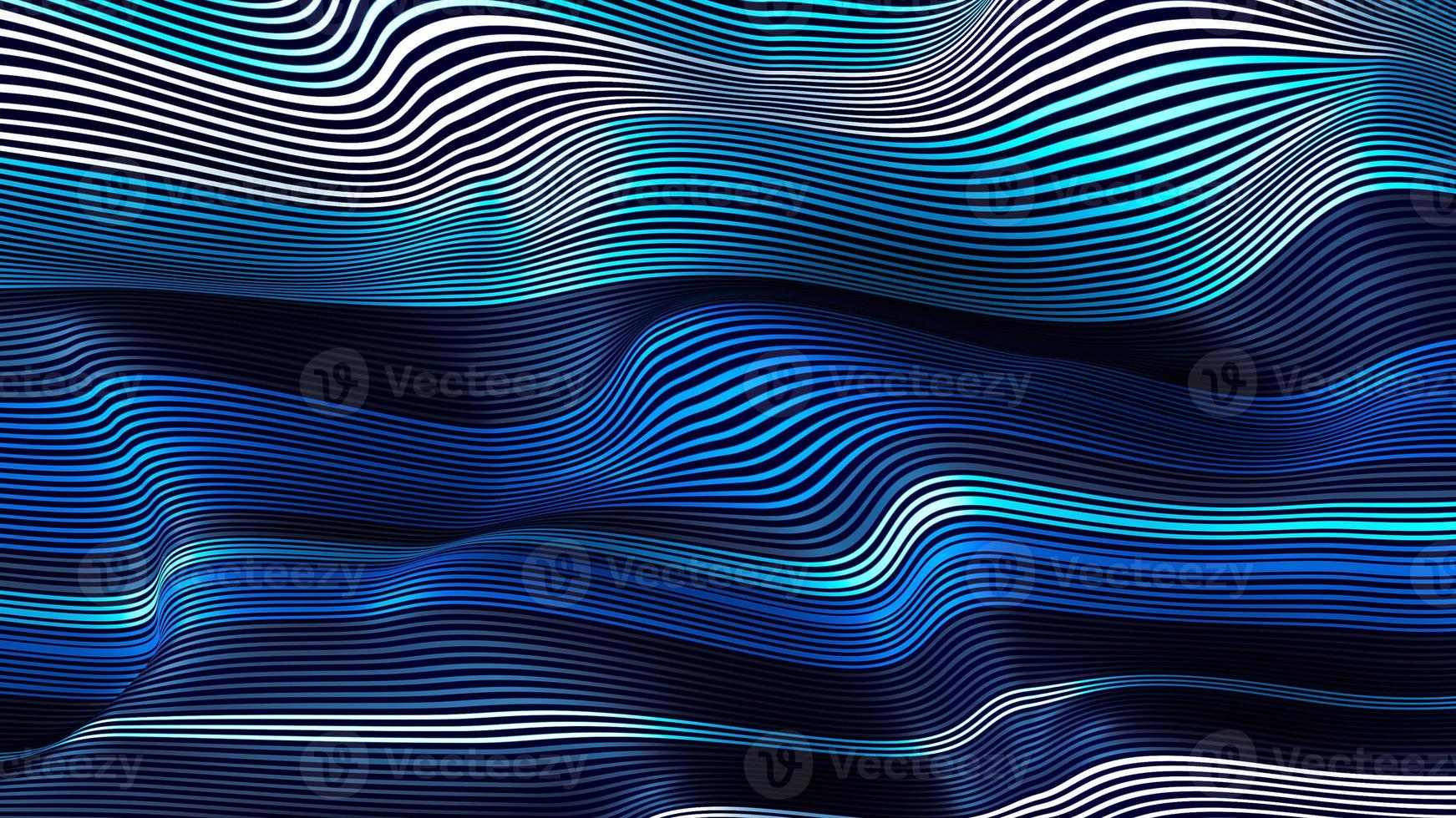 Ocean weave lines. Abstract background Blue colored dynamic waves cloth wavy folds 3d illustration photo
