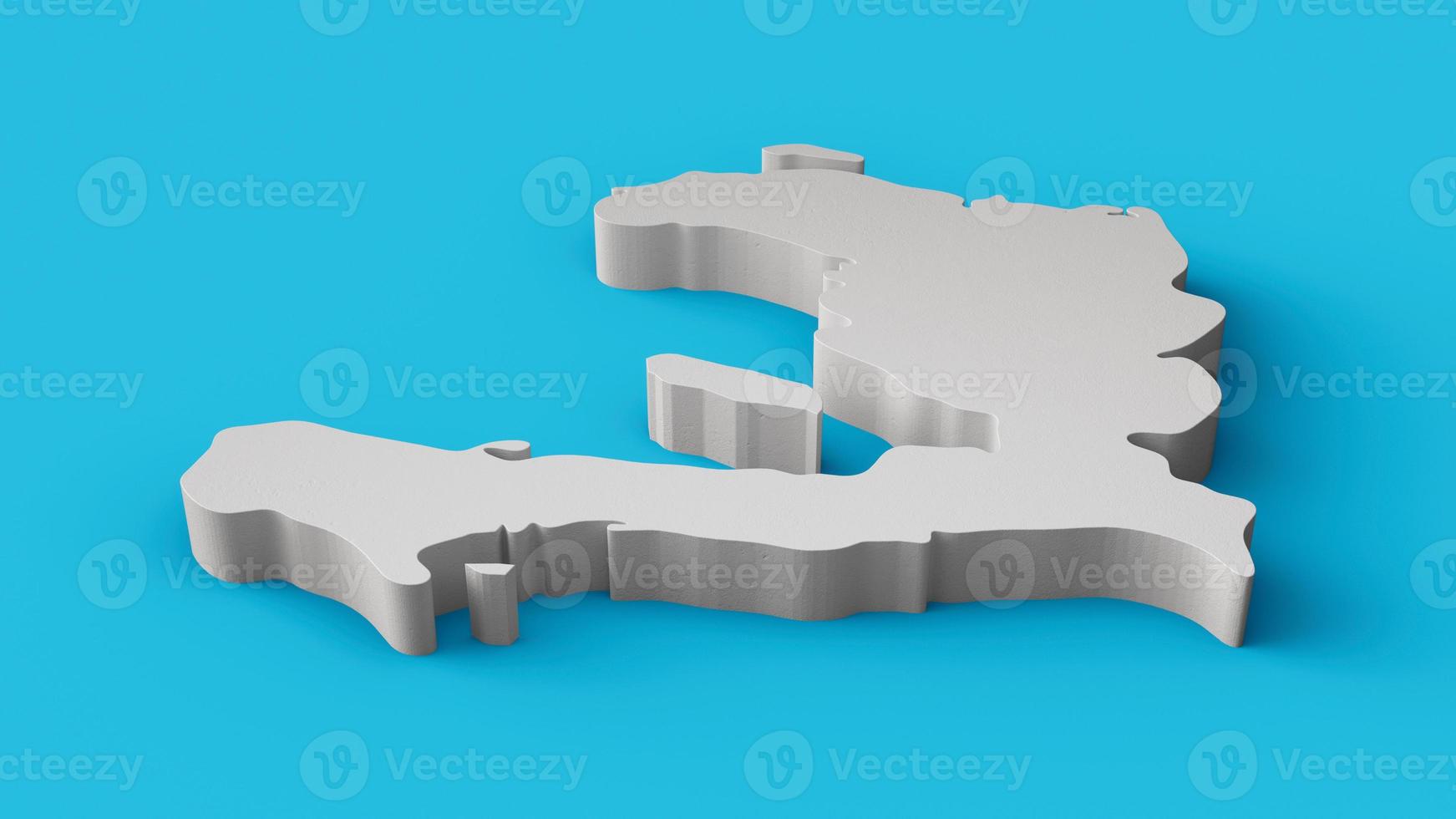 Haiti 3D map Geography Cartography and topology Sea Blue surface 3D illustration 10376821 Stock 